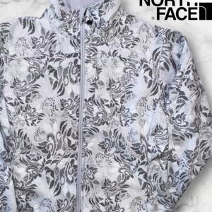 The North Face Jacket Womens Medium Gray Floral Bionic Softshell Full Zip XL